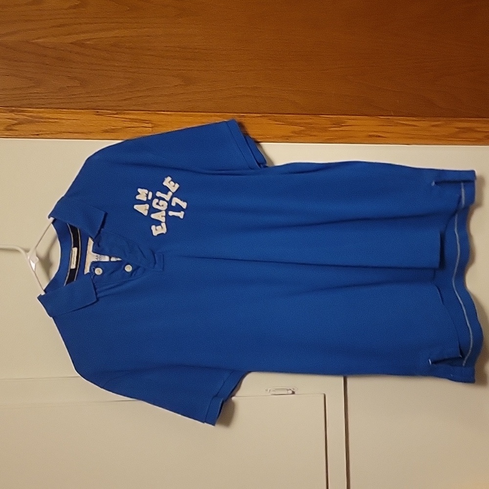 American Eagle blue polo